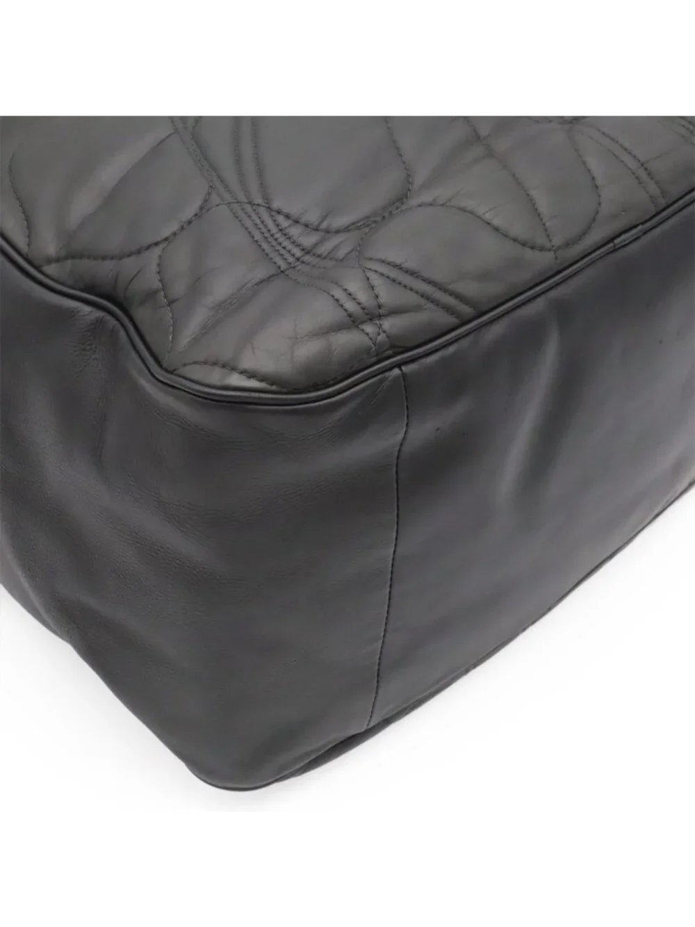 Bottega Veneta Quilted Shoulder Bag Nappa Leather Dark Gray